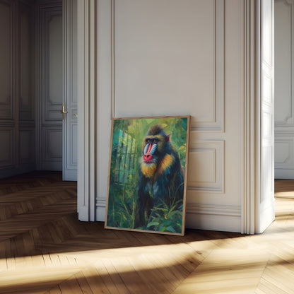 Mandrill in the Jungle Poster