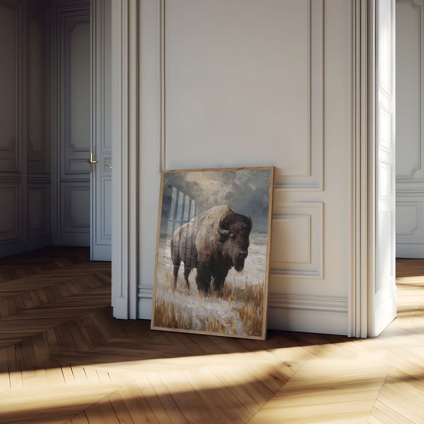 American Bison in Winter Poster
