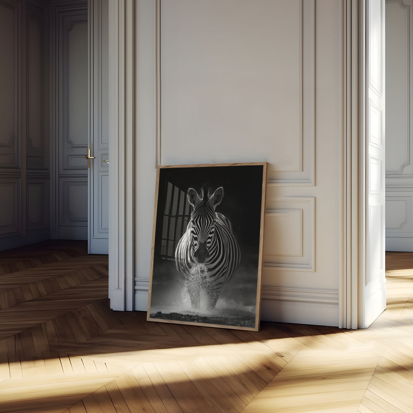 Dynamic Zebra Motion Poster