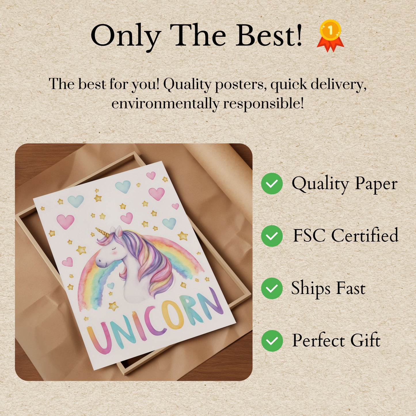 Poster di Sogni di Unicorno Arcobaleno