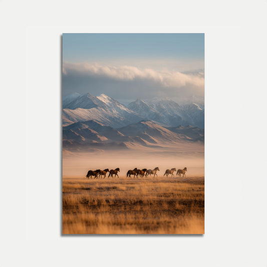 Wild Horses Mountain Majesty Poster