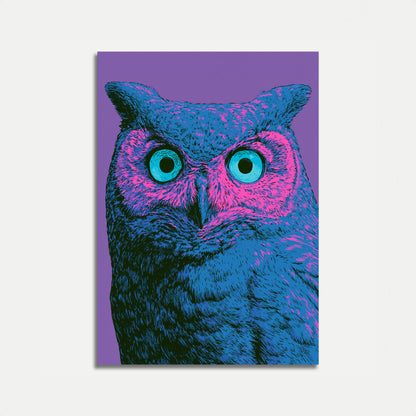 Neon Eule Pop Art Poster