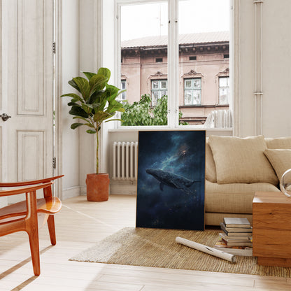 Cosmic Whale Space Journey Poster