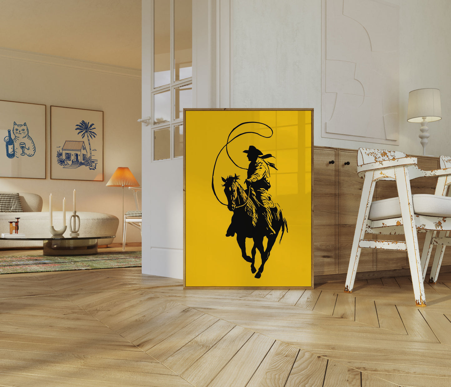 Wilder Westen Cowboy Reitposter