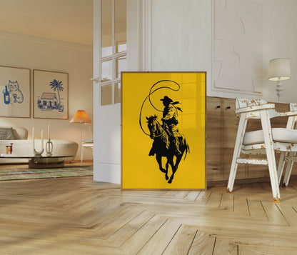 Wilder Westen Cowboy Reitposter