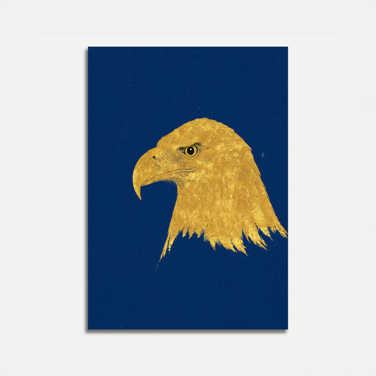 Golden Eagle Against Blue Poster