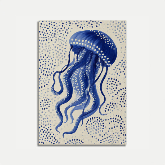 Póster de Aguamala Azul en Acuarela