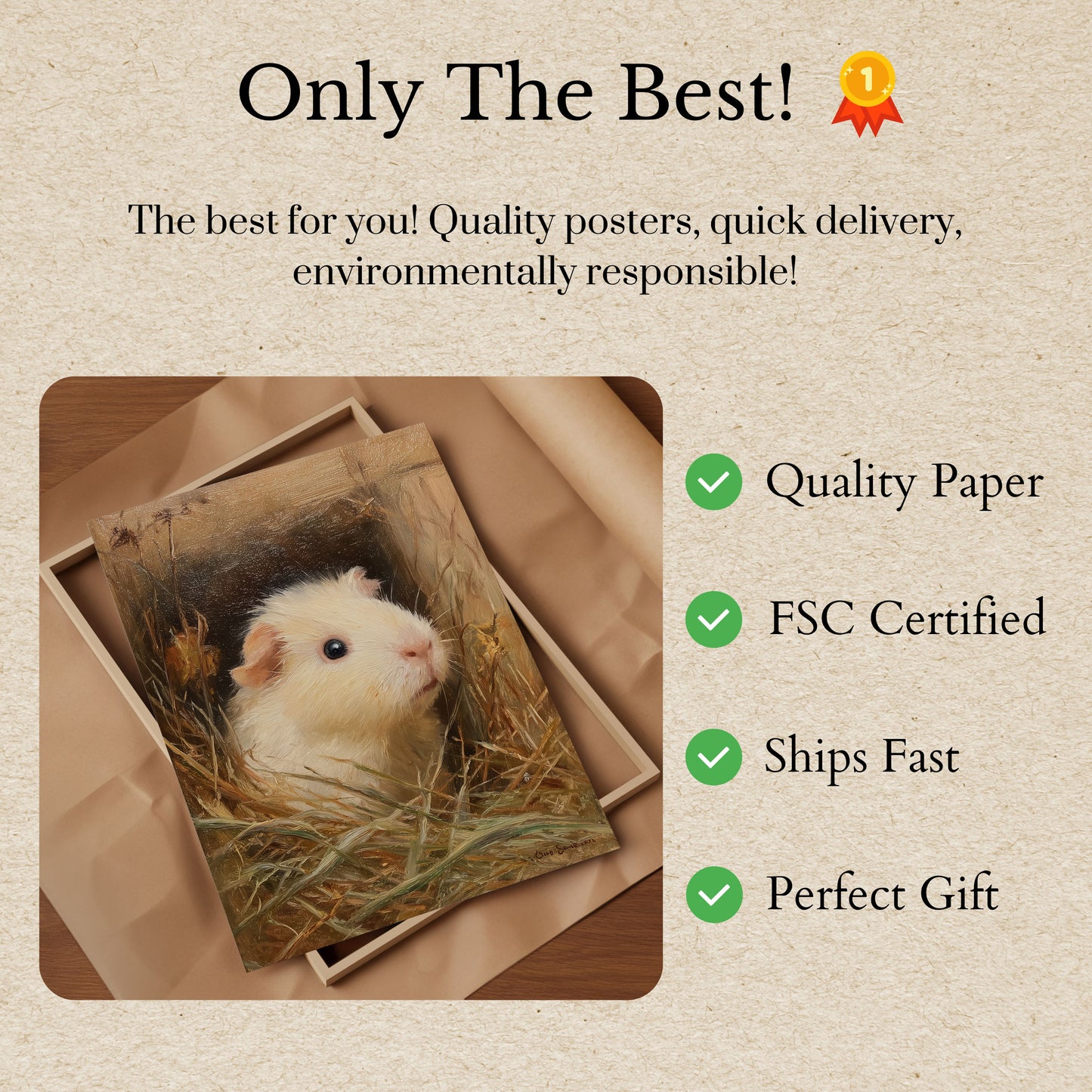 Póster del refugio de cobayas esponjosas