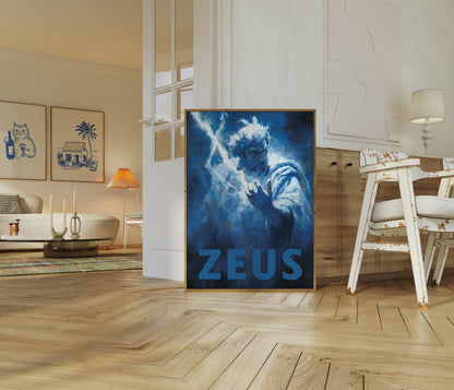 Zeus Lightning Storm Poster