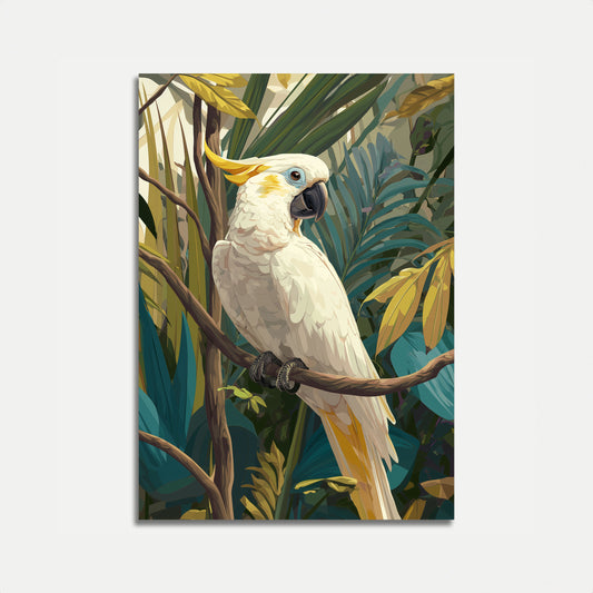 Affiche du cacatoès blanc tropical