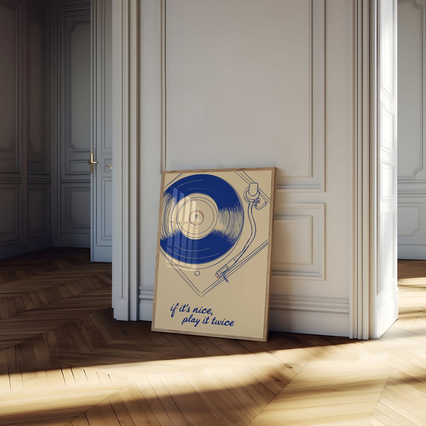 Vintage Vinyl Turntable Music Poster