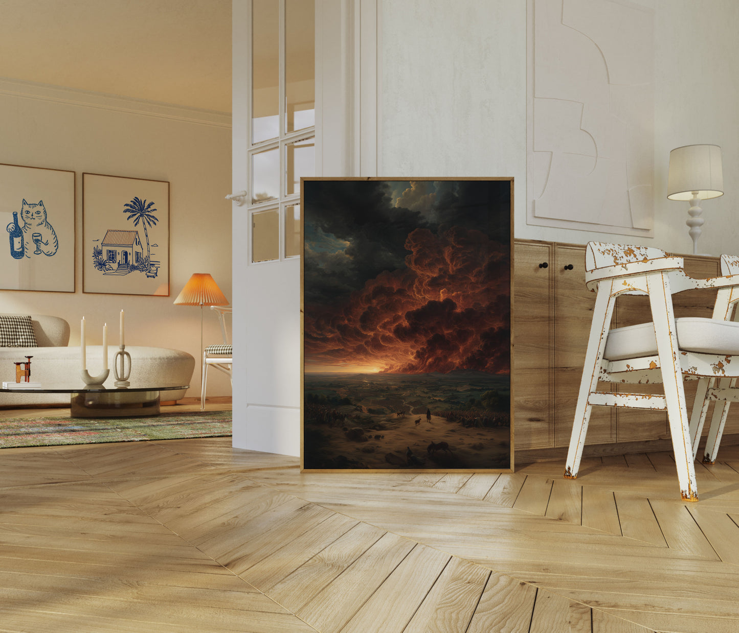 Apocalyptic Storm Landscape Poster