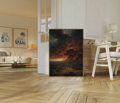 Apocalyptic Storm Landscape Poster