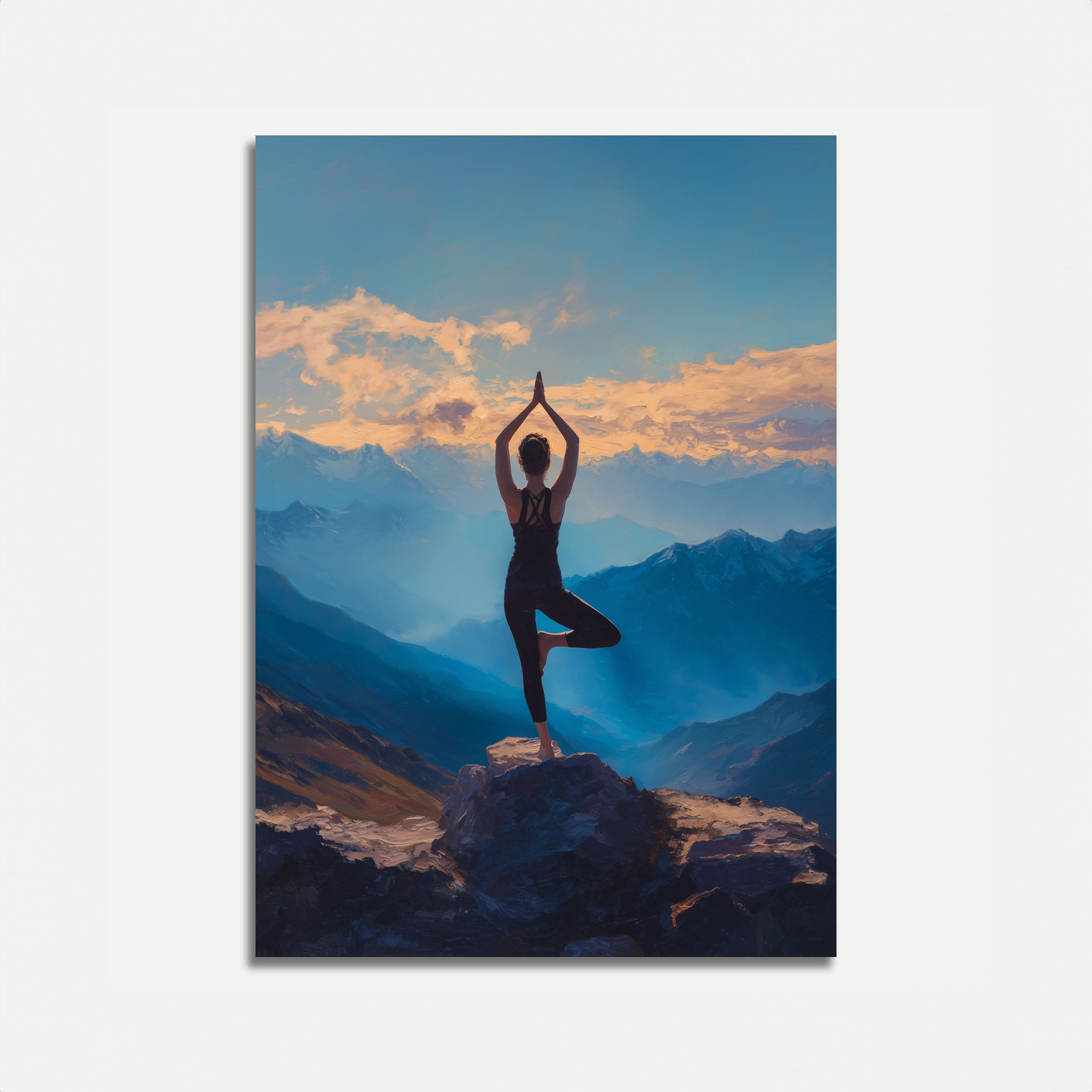 Mountain Yoga Poster - Zen Meditation Wall Art – Artisout