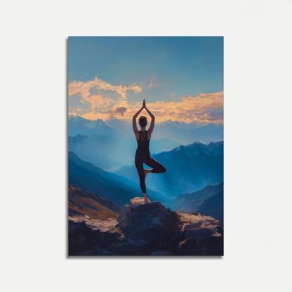 Mountain Yoga Zen Poster