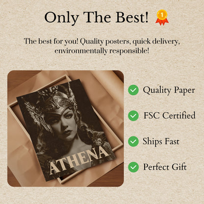 Athena Goddess Vintage Poster