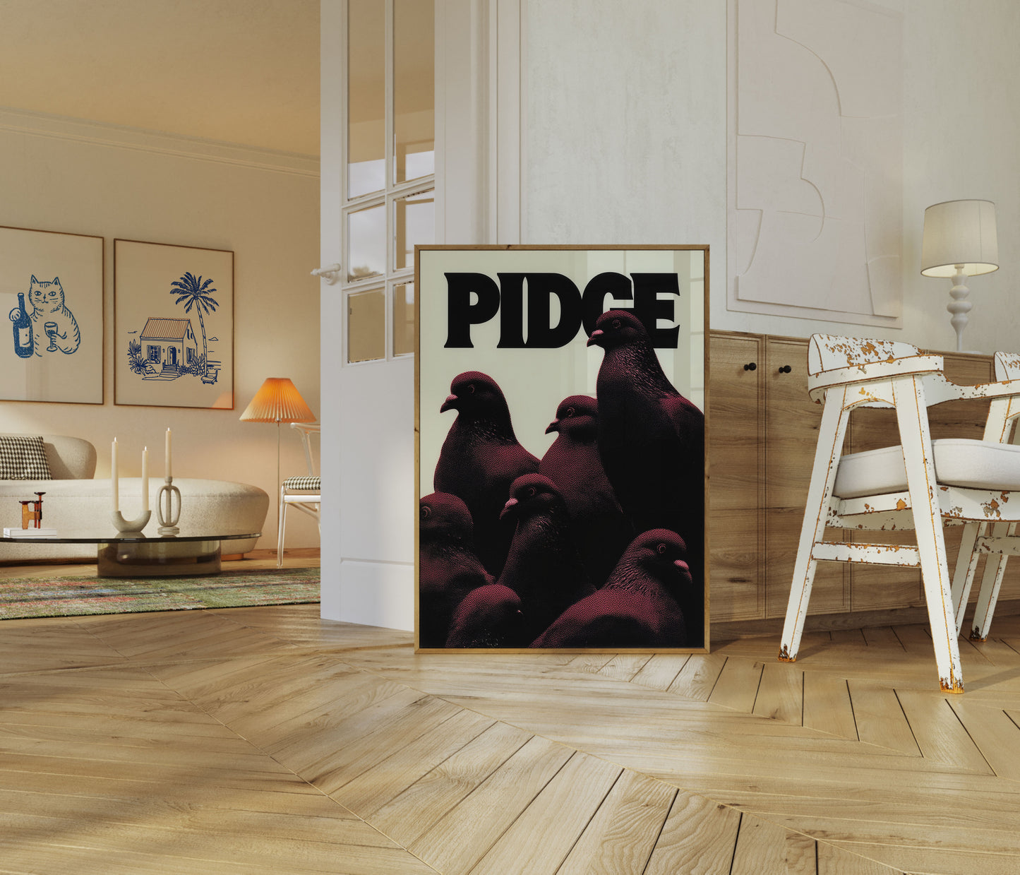 Dark Pigeons Graphic Poster