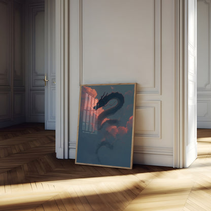 Twilight Dragon Clouds Poster