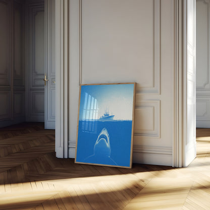 Shark Beneath the Boat Poster