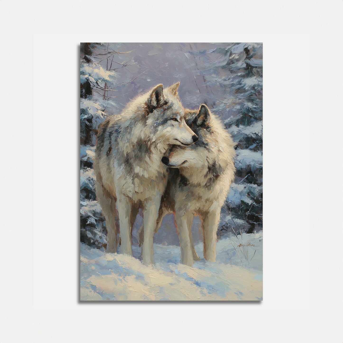 Winter Wolf in Snow Poster