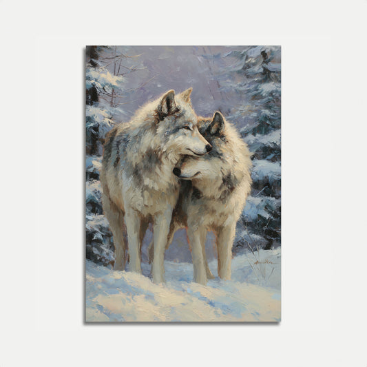 Winter Wolf in Snow Poster
