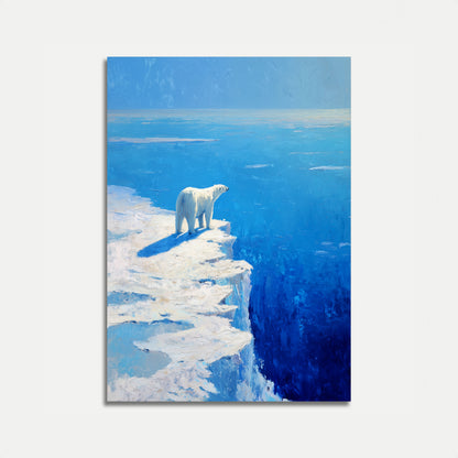 Affiche Ours Polaire sur Falaise Glacée