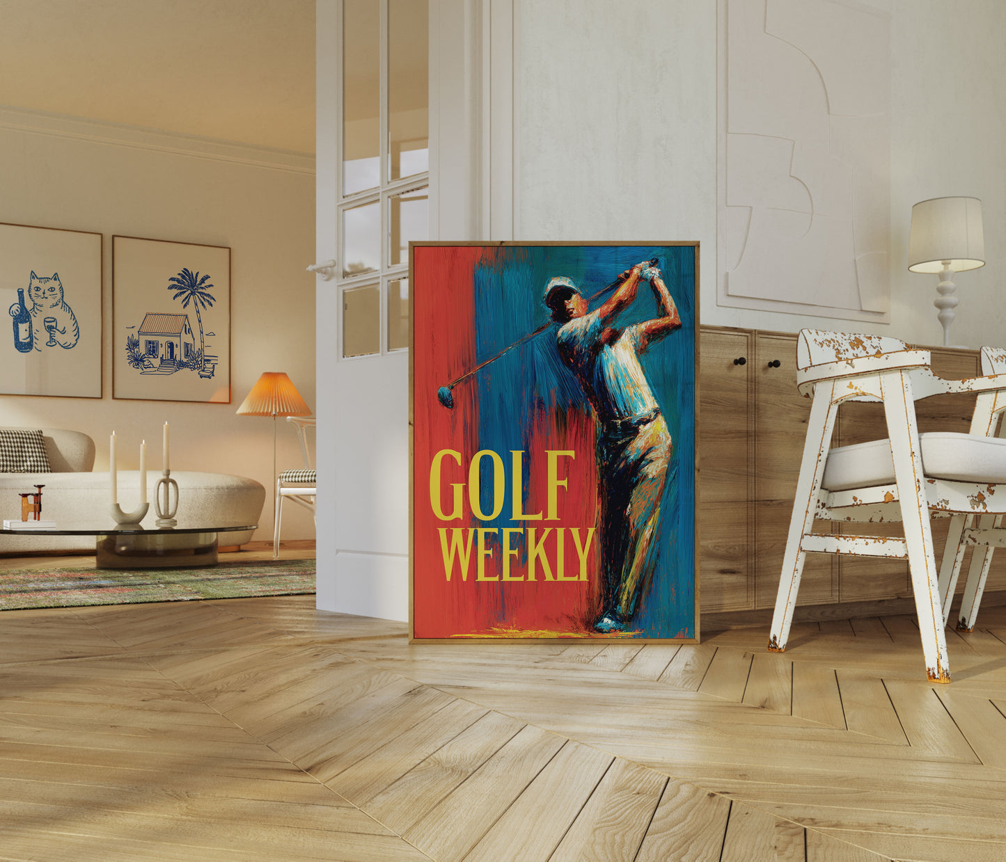 Dynamický golfový swing plakát