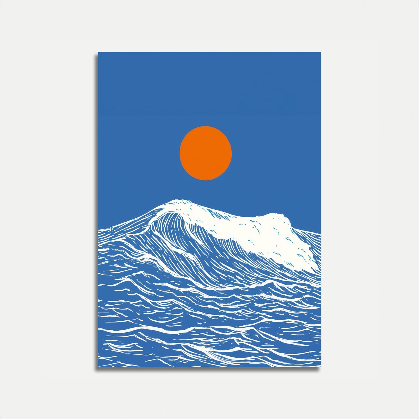 Sunset Ocean Wave Poster