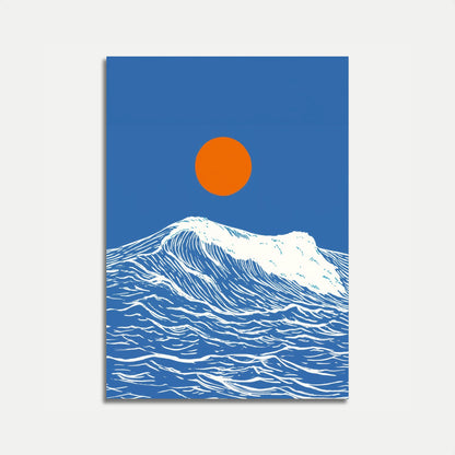 Sunset Ocean Wave Poster