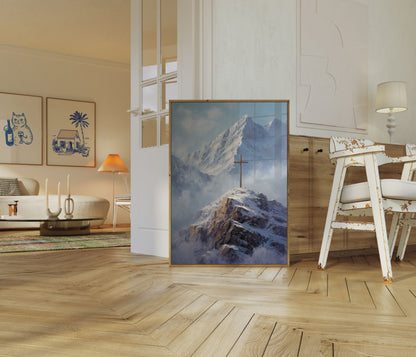 Mountain Cross Faith Poster