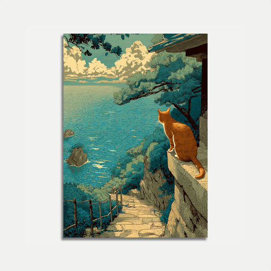 Orange Cat Coastal Vista Poster

Orangefarbenes Katzen-Küstenblick-Poster