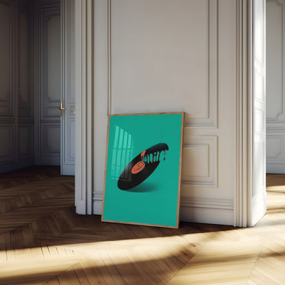 Melting Vinyl Music Poster