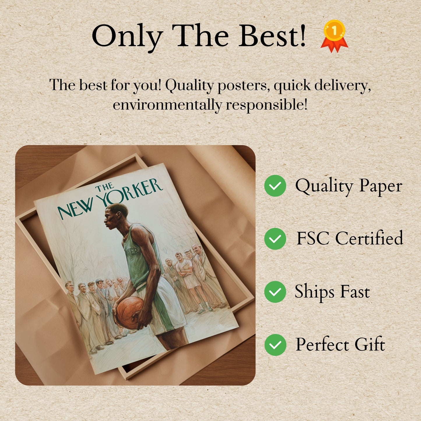 The New Yorker Basketball Legend Poster