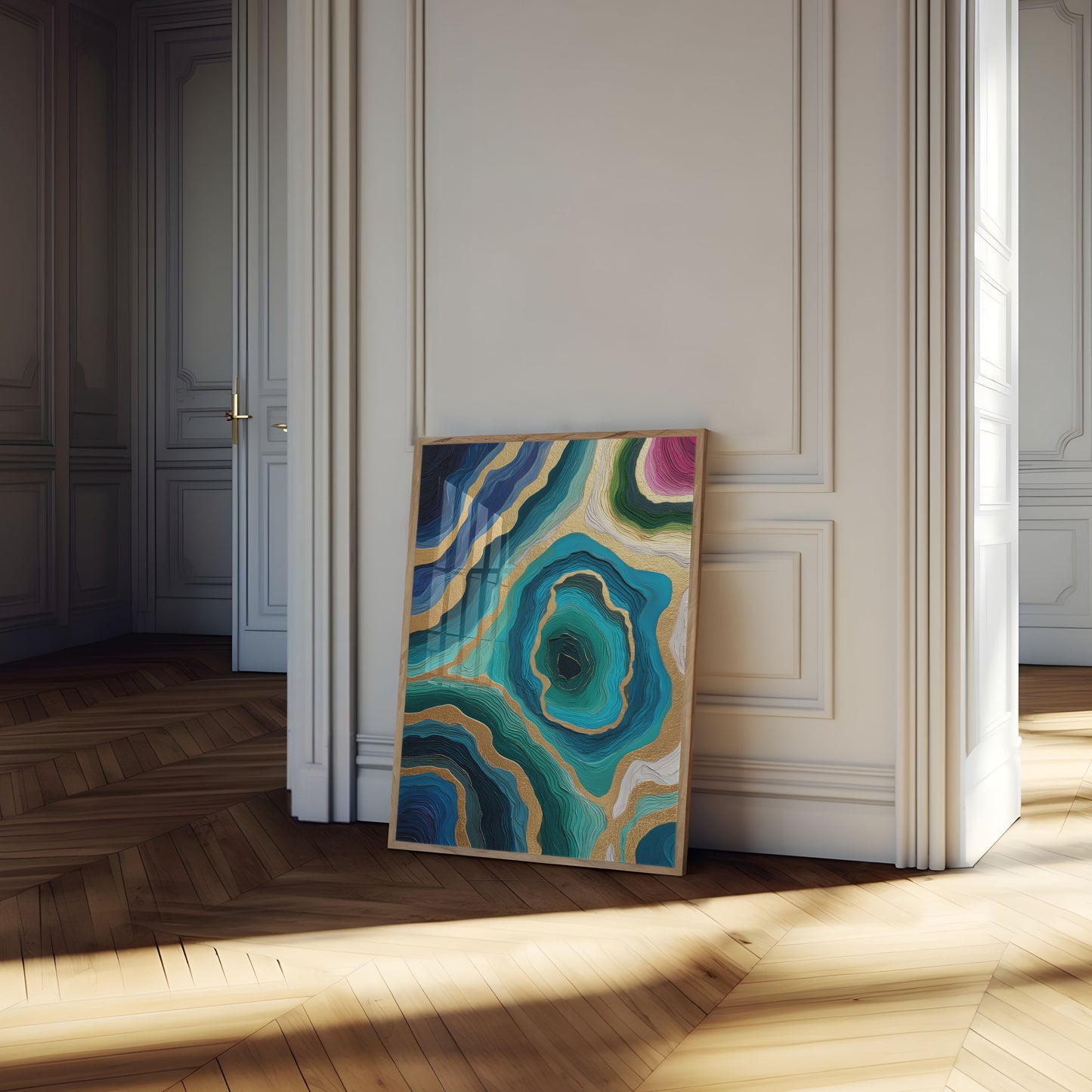 Poster di Arte Astratta con Strati di Geodi