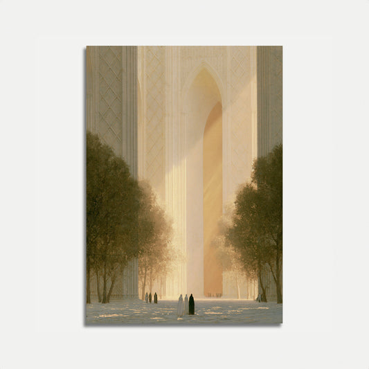 Affiche d'arche de cathédrale éthérée