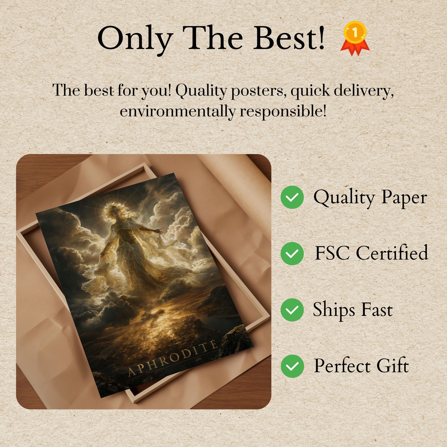 Aphrodite Goddess Divine Light Poster