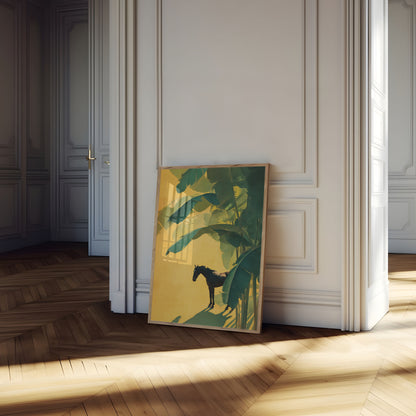 Hest i tropisk paradis plakat