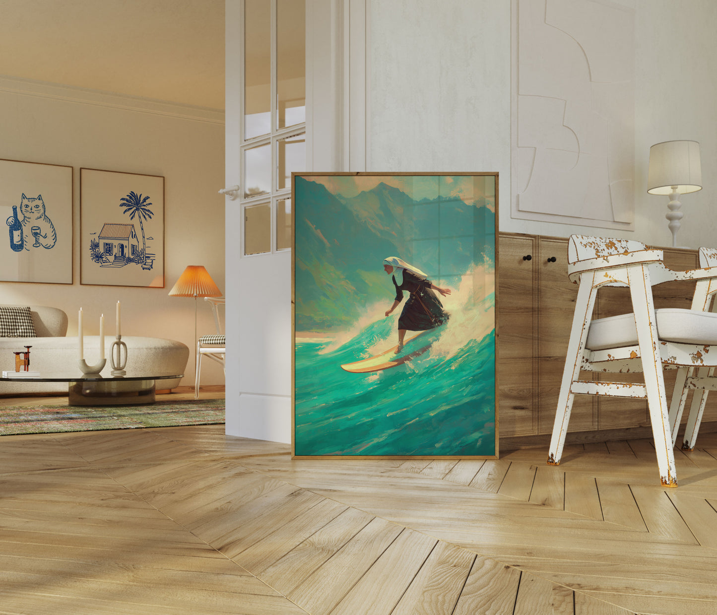 Holy Surf Rider Mountain Wave Poster