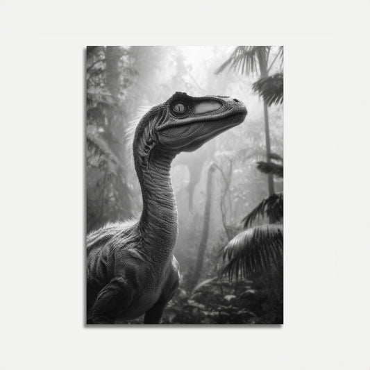 Prehistoric Velociraptor Forest Poster