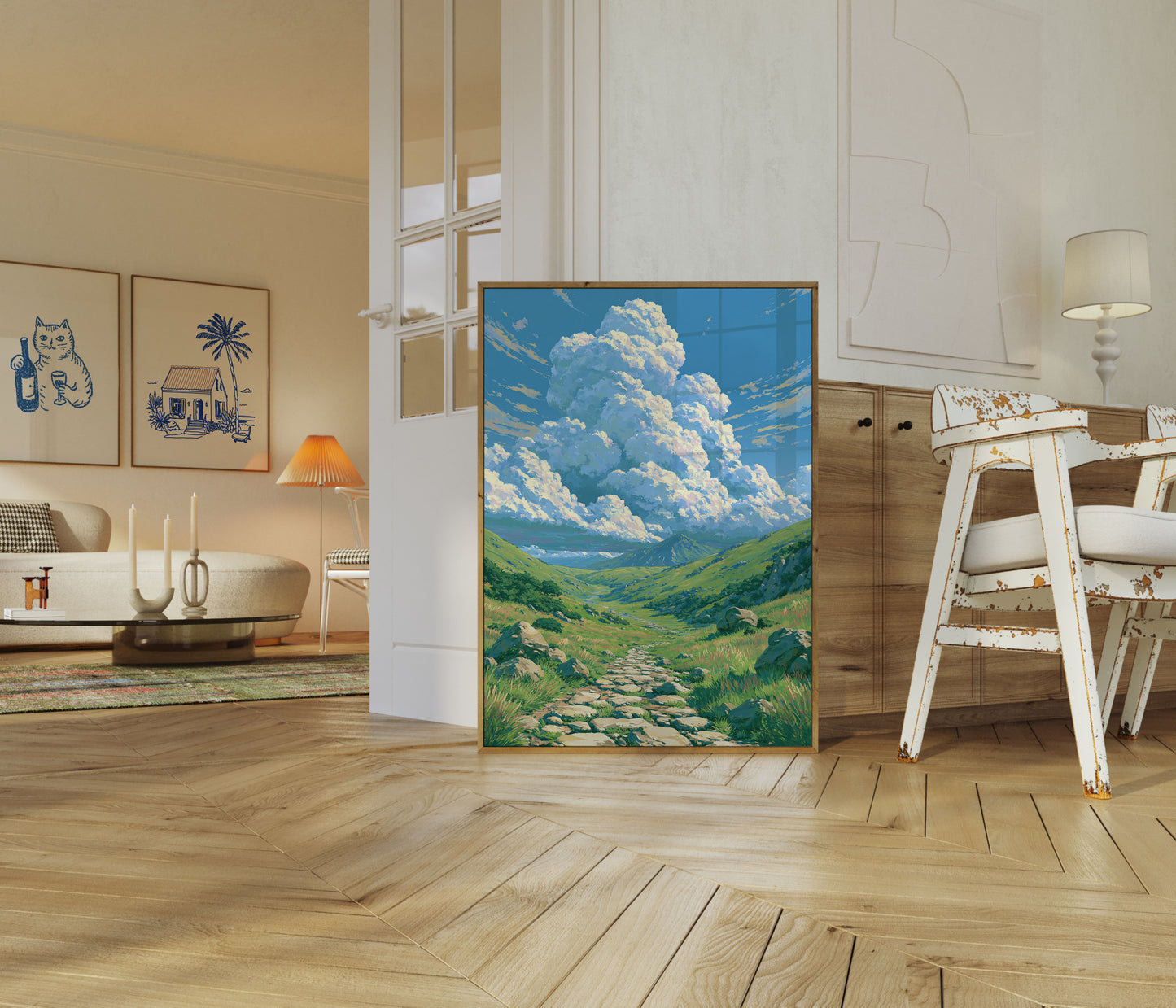 Mountain Valley Landscape Poster