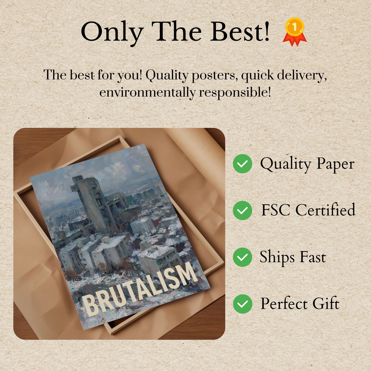 Urban Brutalisme Arkitektur Plakat