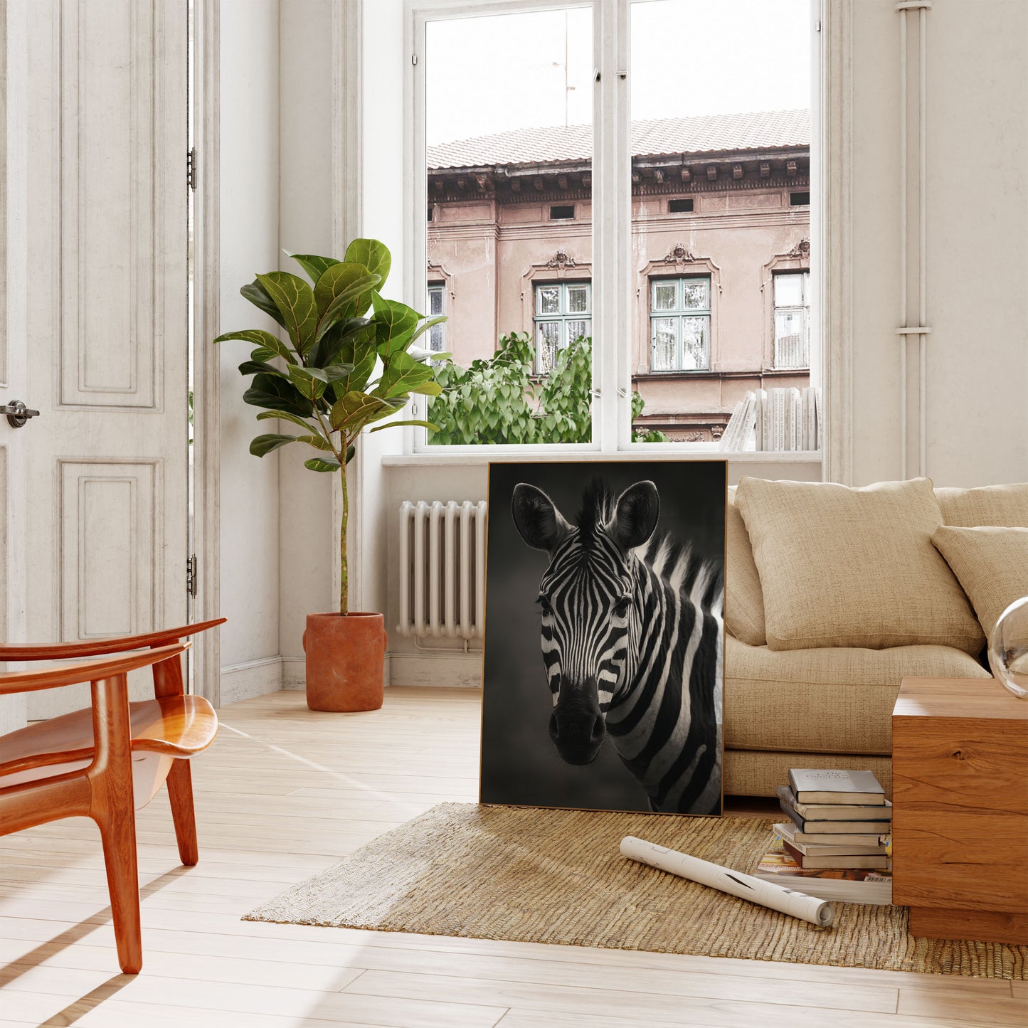 Black and White Zebra Poster