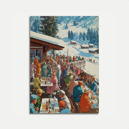 Póster de la reunión de invierno en Ski Lodge