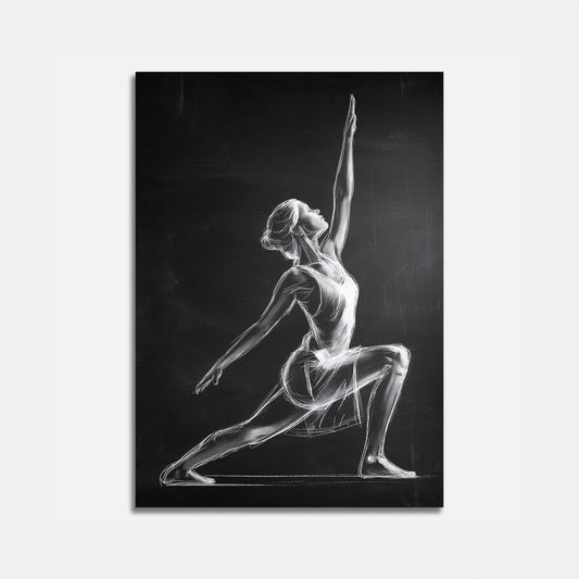 Affiche de posture de yoga gracieuse