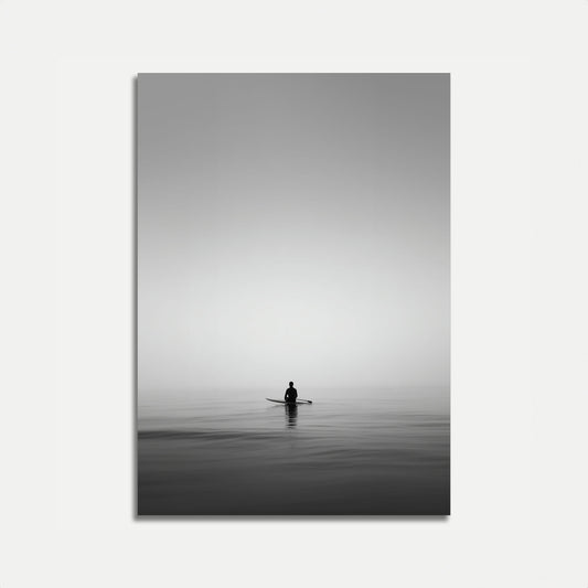 Surfer in the Mist Poster