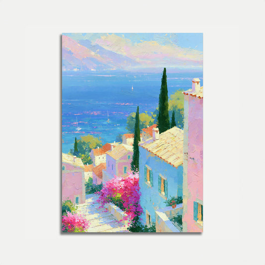 Cartaz de Vila Costeira Mediterrânea