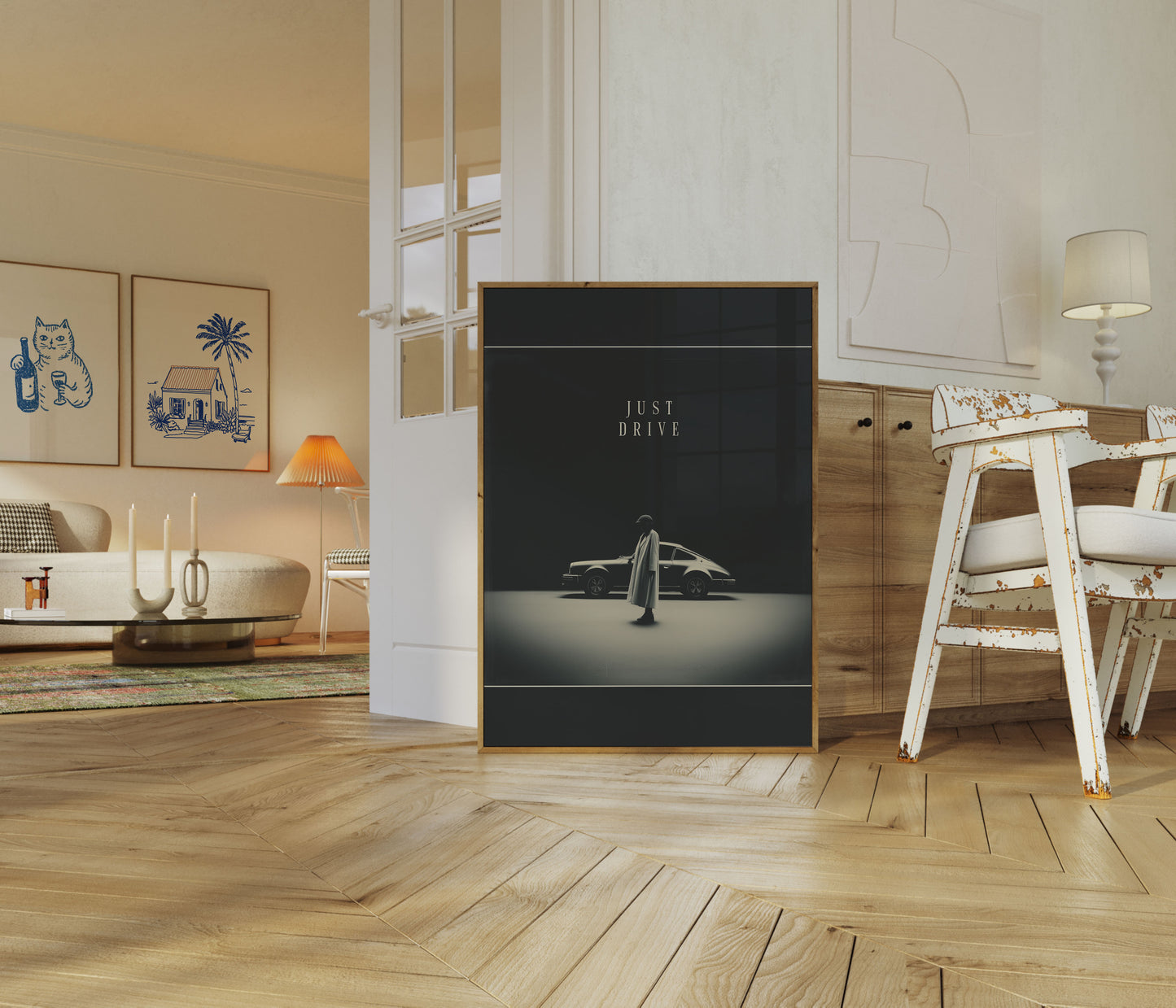 Vintage Bilteknikk Eleganse Plakat