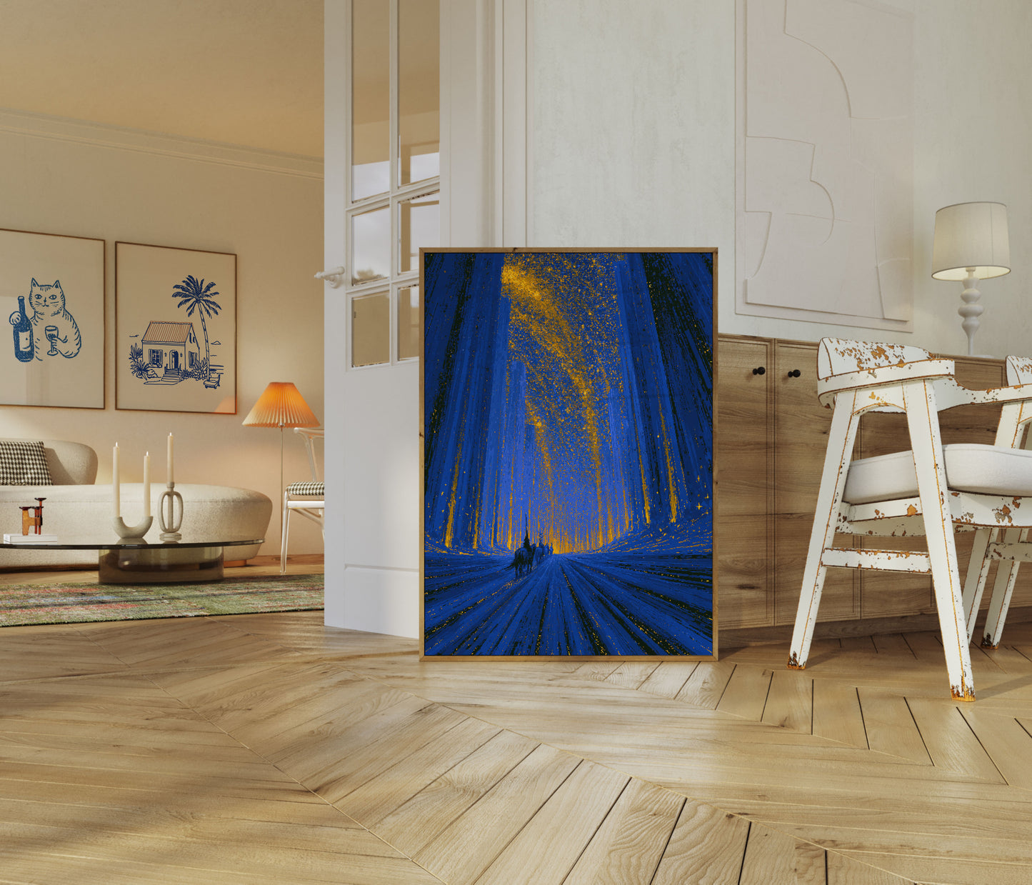 Poster Hemels Lichtpad