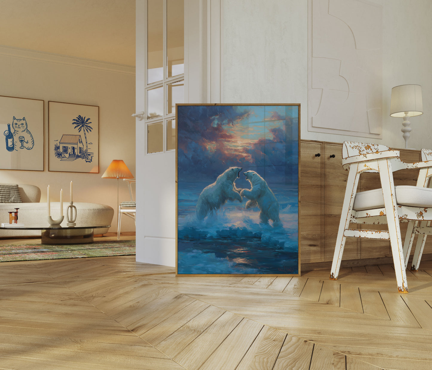 Pooljsberen Dansend op Ijs Poster