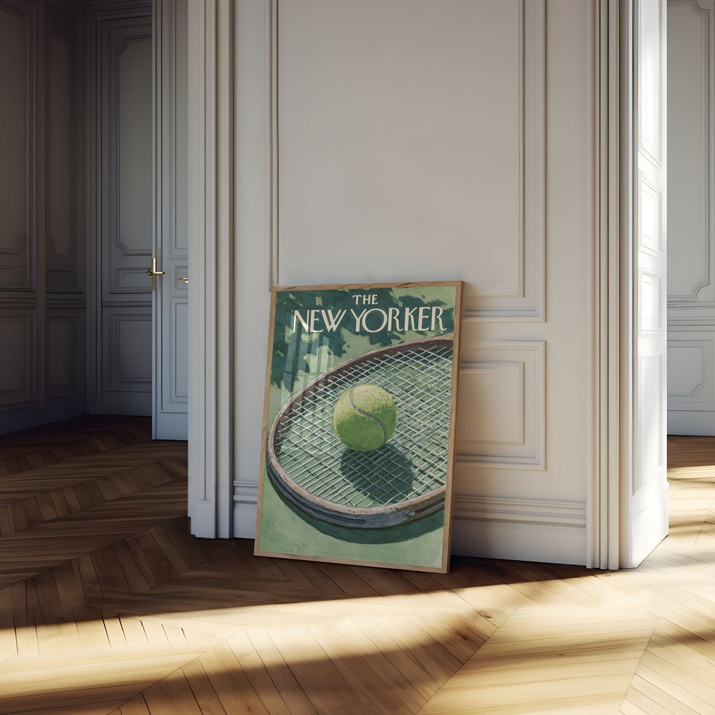 Tennis Racket and Ball Poster